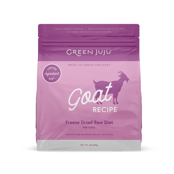 Green Juju Goat Recipe Freeze Dried Dog Food (14OZ)