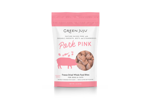 Green Juju Freeze Dried Pork Pink Whole Food Bites (3OZ)